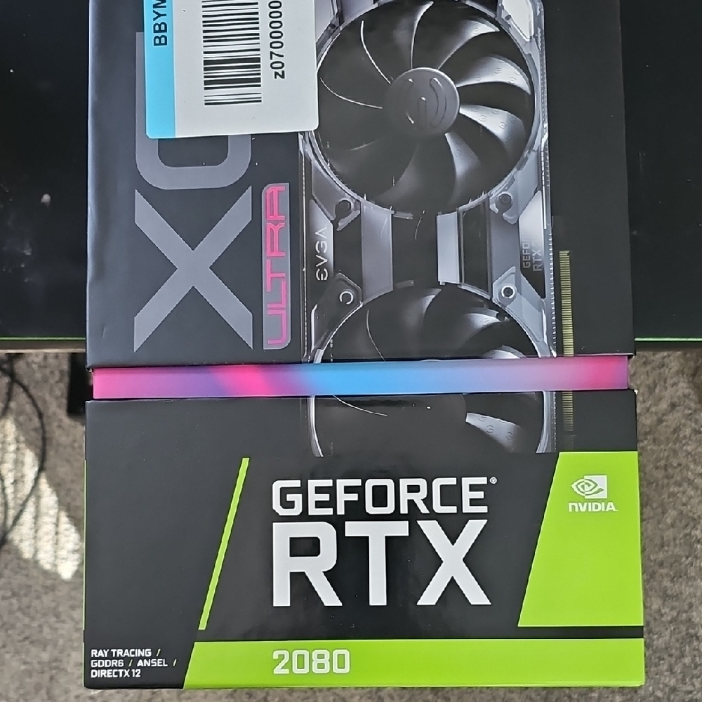 EVGA GeForce RTX 2080 Graphics Card - Black and Silver